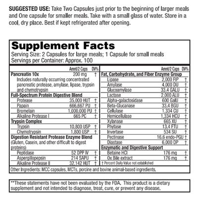 Dr Tennant's - Digestive Enzymes Formula - GERD, Heartburn &amp; Acid Reflux Relief - Digest Foods Properly For Gut Health, Bloating Relief For Women and Men, 2x DPP-IV Enzyme Targeting Gluten - 200 Count