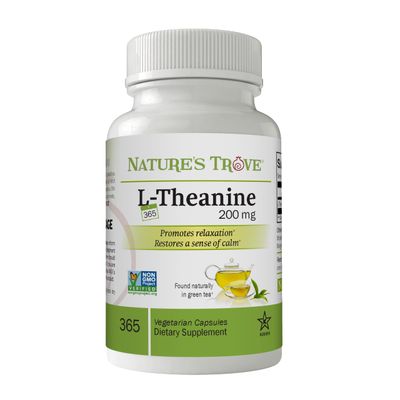 Nature&#39;s Trove L-Theanine 200mg Super Value Size - 365 Vegetarian Capsules