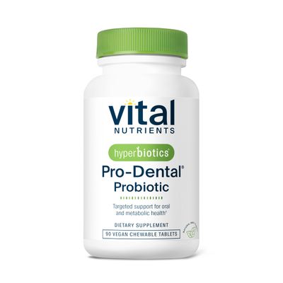 Hyperbiotics Pro Dental Probiotic with BLIS K12 and M18 | Premium Vegan Probiotic for Oral Health and Bad Breath | Sugar Free | Mint Chewable Tablet | Gluten and Dairy Free | 90 Count