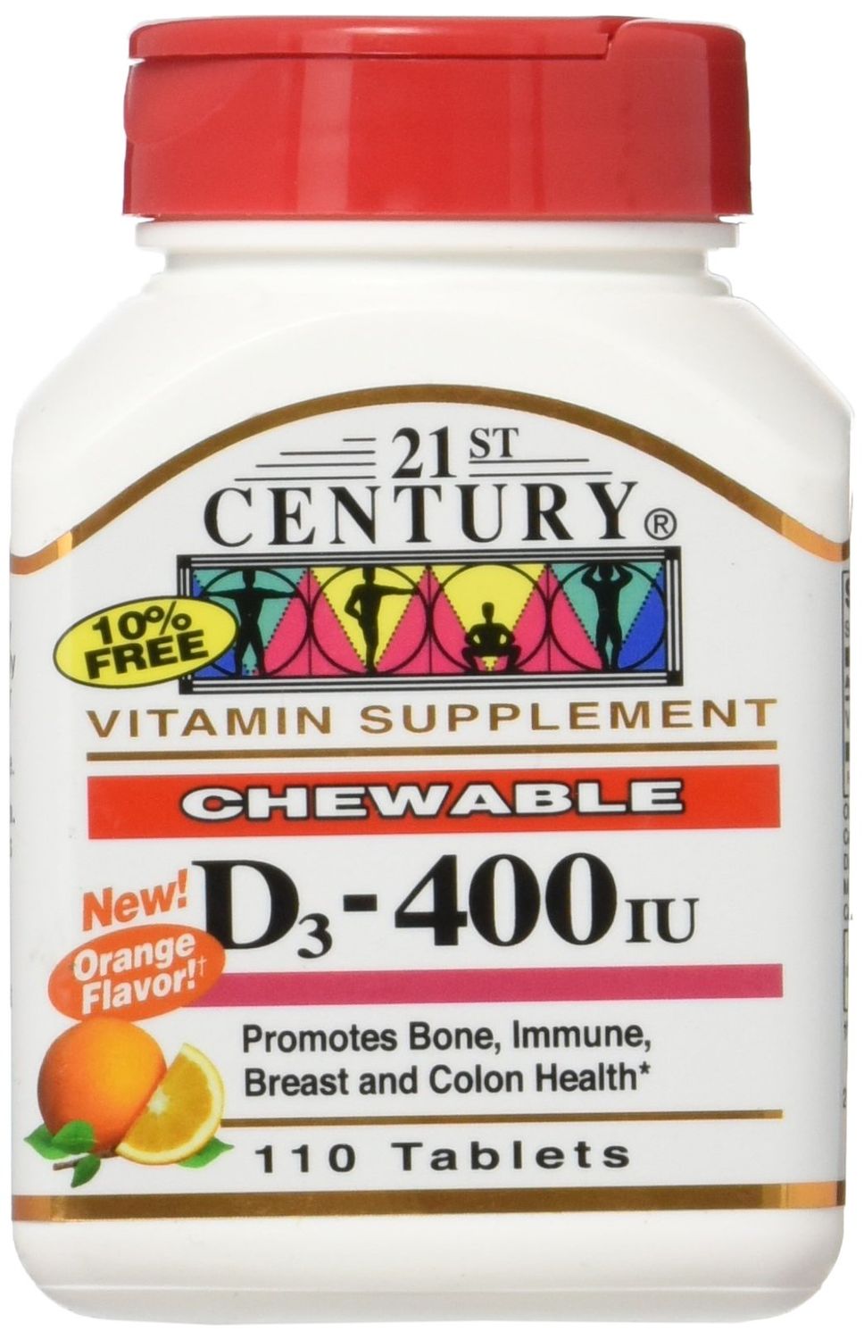 21st Century D3 Chewable - Orange Flavor 400 Iu 110 Chwbls