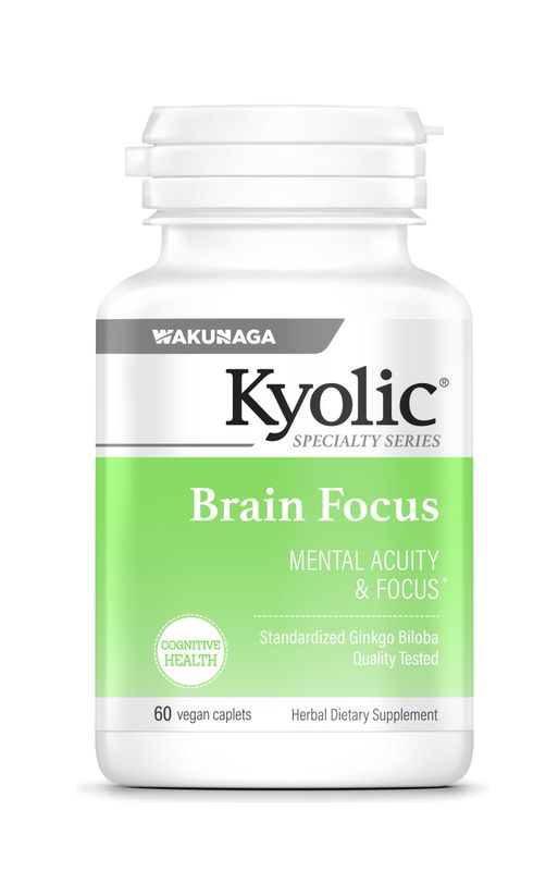 Kyolic Specialty Series, Brain Focus, Mental Acuity &amp; Focus, 60 Caplets