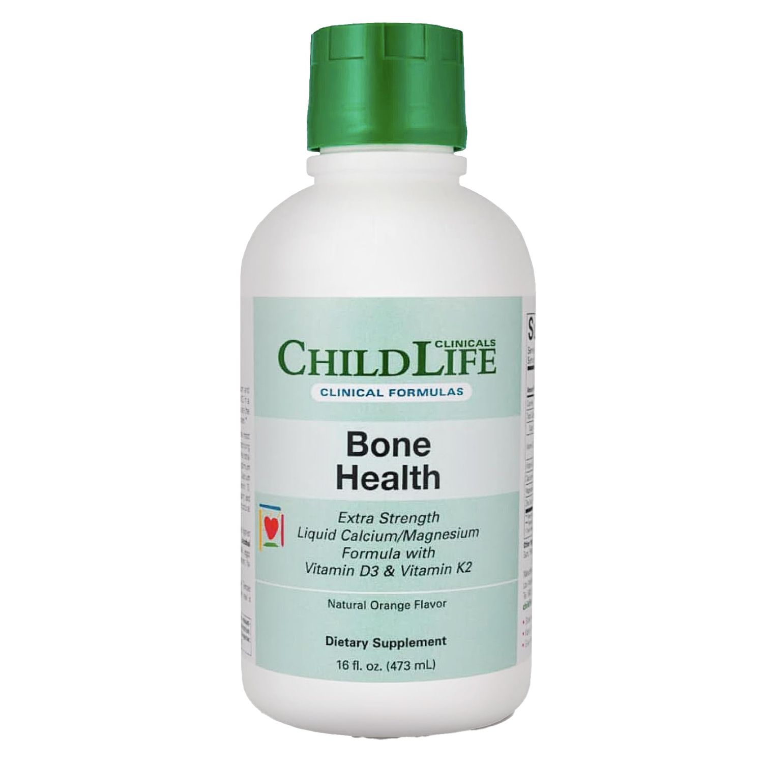 CHILDLIFE ESSENTIALS Clinicals Bone Health - Baby Liquid Calcium, Kids Calcium Liquid w/ Magnesium, Zinc, Vitamin D3, for Babies 6 Months &amp; Up, Toddlers, Children - Orange Flavor, 16 fl oz (1 Pack)