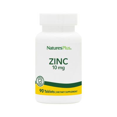 NaturesPlus Zinc 10 mg - 90 Tablets, Pack of 2 - Supports Immune Health &amp; Overall Well-Being - High-Potency Amino Acid Chelate Form - Gluten Free, Vegetarian - 180 Total Servings