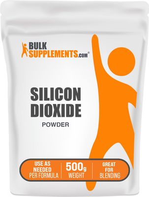 BulkSupplements.com Silicon Dioxide Powder - Silica Powder, Silicon Dioxide Food Grade -Additive &amp; Anti-Caking Agent for Capsules, Emulsifier, 500g (1.1 lbs) (Pack of 1)