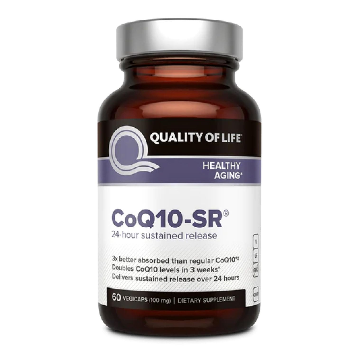 Powerful CoQ10 Supplement-Sustained Released MicroActive CoQ10 for Enhanced Absorption - 100mg of CoQ10 Per Capsule Supports Immune, Energy -60 Vegetable Capsules