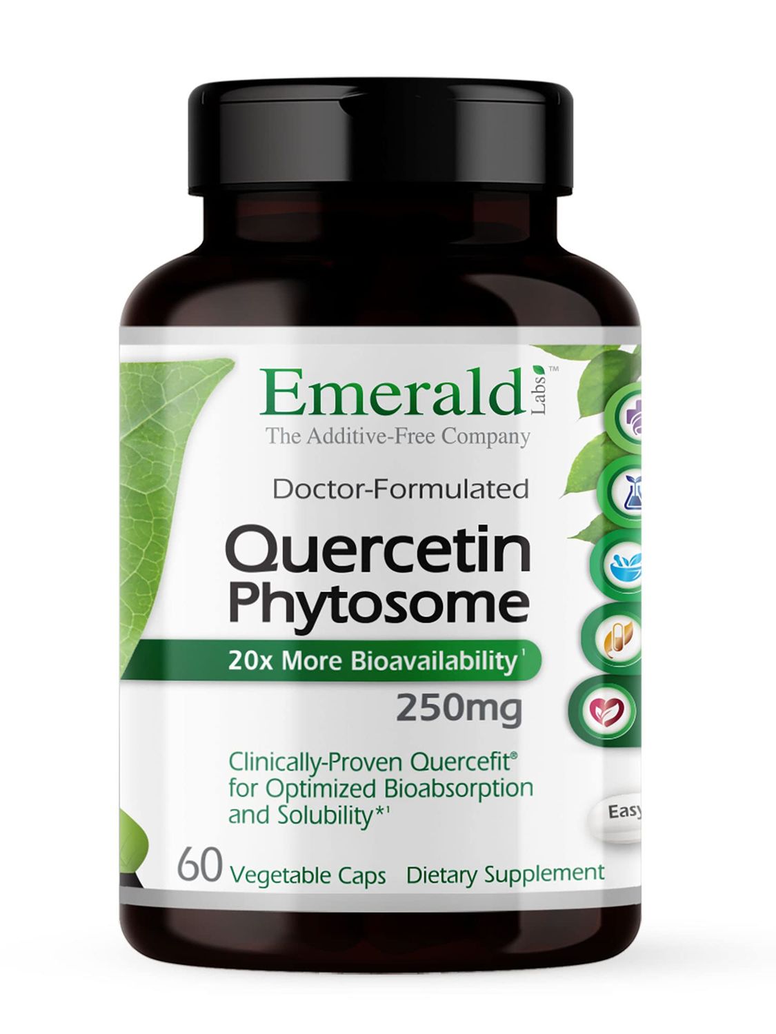 EMERALD LABS Quercetin Phytosome - Quercetin Complex for Immune Support - Vegan &amp; Gluten-Free - 60 Vegetable Capsules
