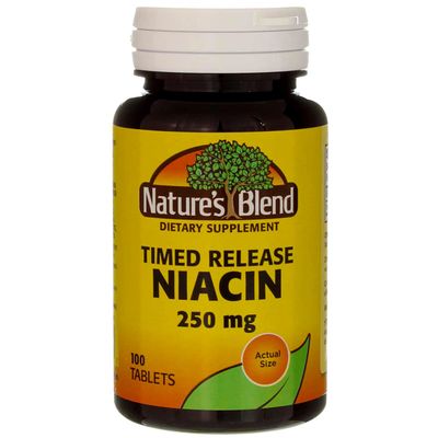 Nature&#39;s Blend Niacin Timed Release 250 mg 250 mg 100 Tabs
