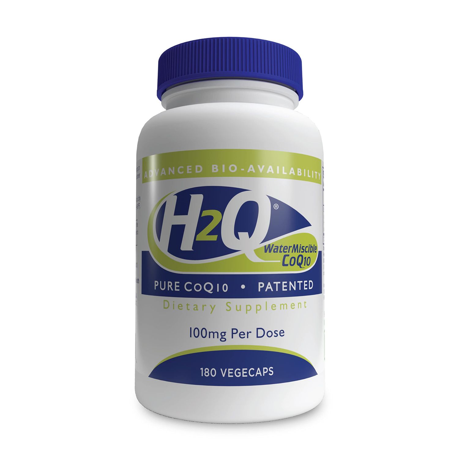 H2Q CoQ-10 with 8X Higher Absorption Over The Standard Q-10 | Clinically Studied | Cardiovascular and Mitochondria Function Support | Vegan Certified | Non-GMO by Health Thru Nutrition (Pack of 180)