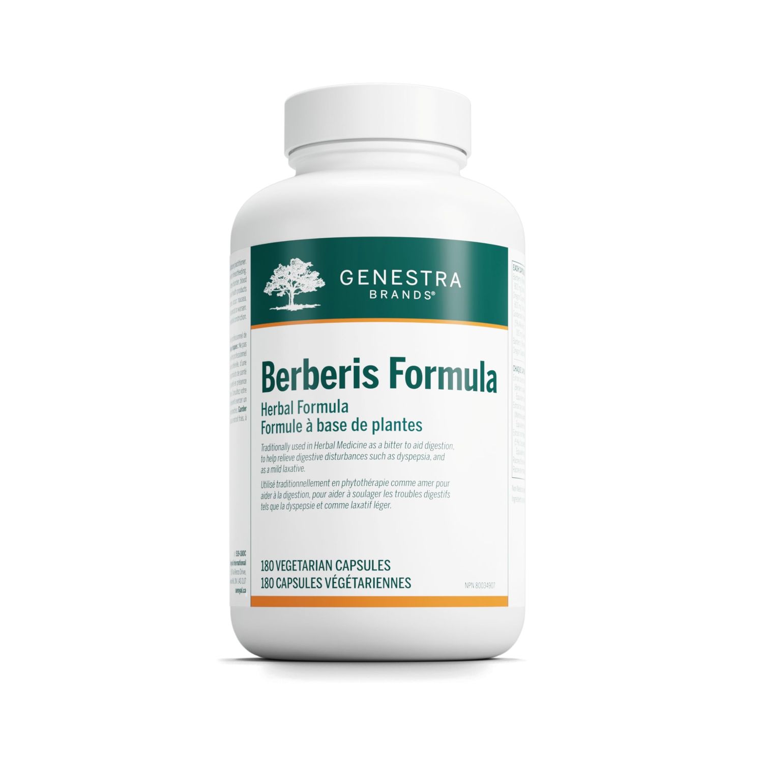 Genestra Brands Berberis Formula - Digestive Supplement - with Oregon Grape &amp; Barberry - Vegan - 180 Vegetarian Capsules