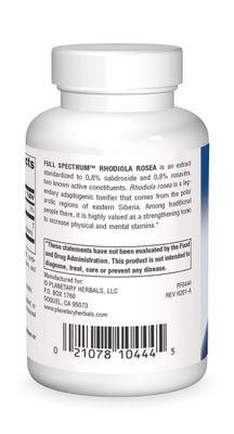 Planetary Herbals Full Spectrum Rhodiola Rosea Extract Tablets, 60 Count