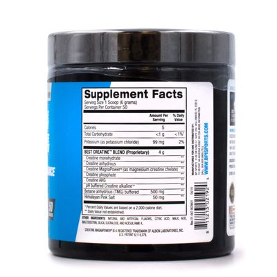 BPI Sports Best Creatine - Creatine Monohydrate, Himalayan Salt - Strength, Pump, Endurance, Muscle Growth, Muscle Definition - No Bloat - Fruit Punch - 50 servings - 10.58 oz.