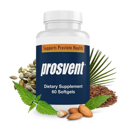 Prosvent Advanced Men&#39;s Prostate Support Natural Supplement with Saw Palmetto, Vitamin D, and Zinc to Ease Urinary Frequency &amp; Urgency (60 Count)