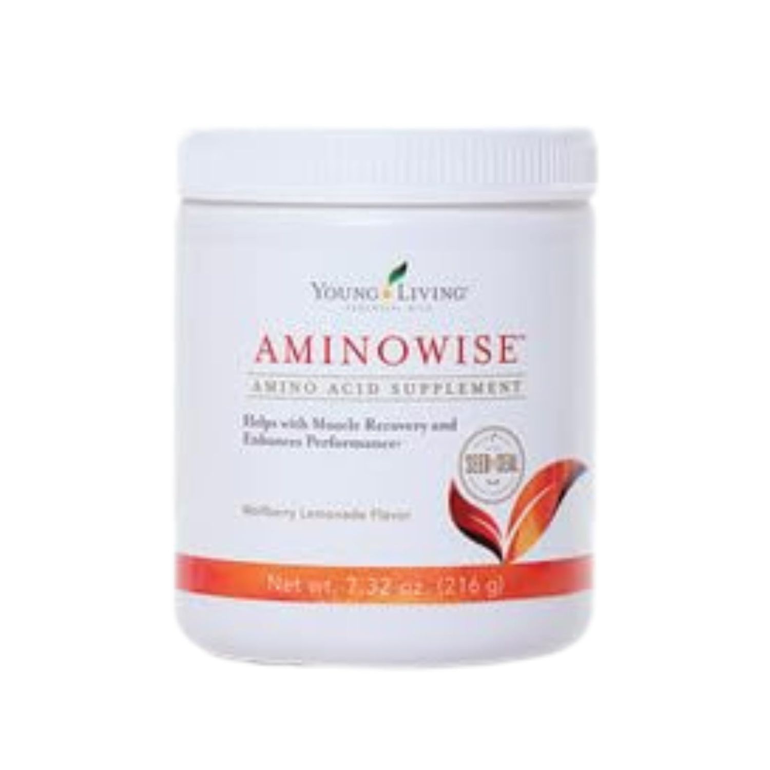Young Living AminoWise 7.32oz - Wolfberry Lemonade Flavored Drink Mix - Muscle Performance, Fatigue Reduction, and Post-Exercise Support - 30 Servings