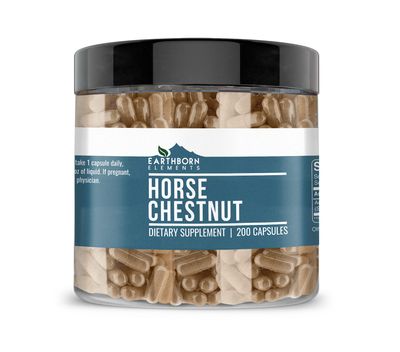 Earthborn Elements Horse Chestnut 200 Capsules, Pure &amp; Undiluted, No Additives