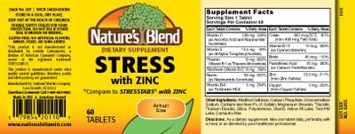 NAT B Stress Formula W/ZINC TB 60