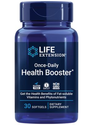 Life Extension Once-Daily Health Booster, Vitamins E, K1 &amp; K2, phospholipids, Fat-Soluble nutrients for Eye Health, Bone Health, Heart Health, Gluten-Free, 1 Daily, Non-GMO, 30 softgels