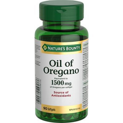 Nature&#39;s Bounty Oil of Oregano 1500 mg 90 Liquid Softgels (Packaging May Vary)