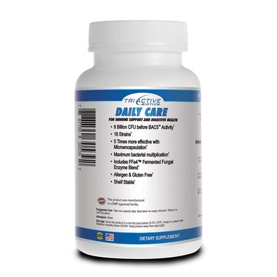Essential Source TriActive Biotics Daily Care - Probiotics, Prebiotic Blend with 6 Billion CFU - Digestive Enzymes Supplement for Men & Women - Helps Support Gut Health, Immune Defense - 90 Capsules