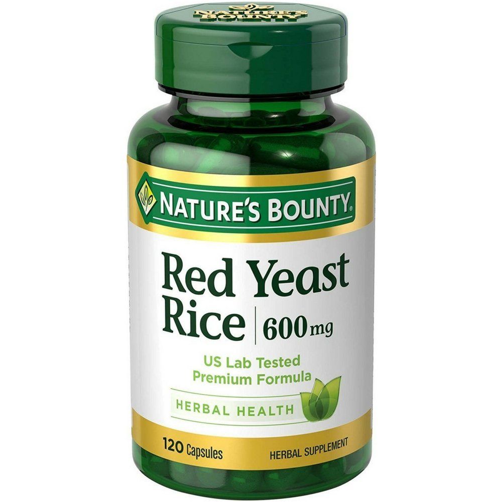 Nature&#39;s Bounty Red Yeast Rice 600mg 120 Capsules (Pack of 2)
