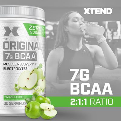 Xtend XTEND Original BCAA Powder 7g BCAA and 2.5g L-Glutamine, Sugar Free Post Workout Muscle Recovery Drink with Amino Acids for Men &amp; Women, 30 Servings
