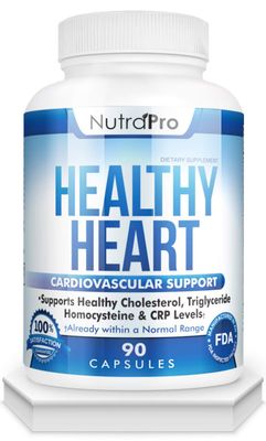 NutraPro Healthy Heart - Heart Health Supplements. Artery Cleanse &amp; Protect. Supports Healthy Cholesterol and Triglyceride. GMP Certified