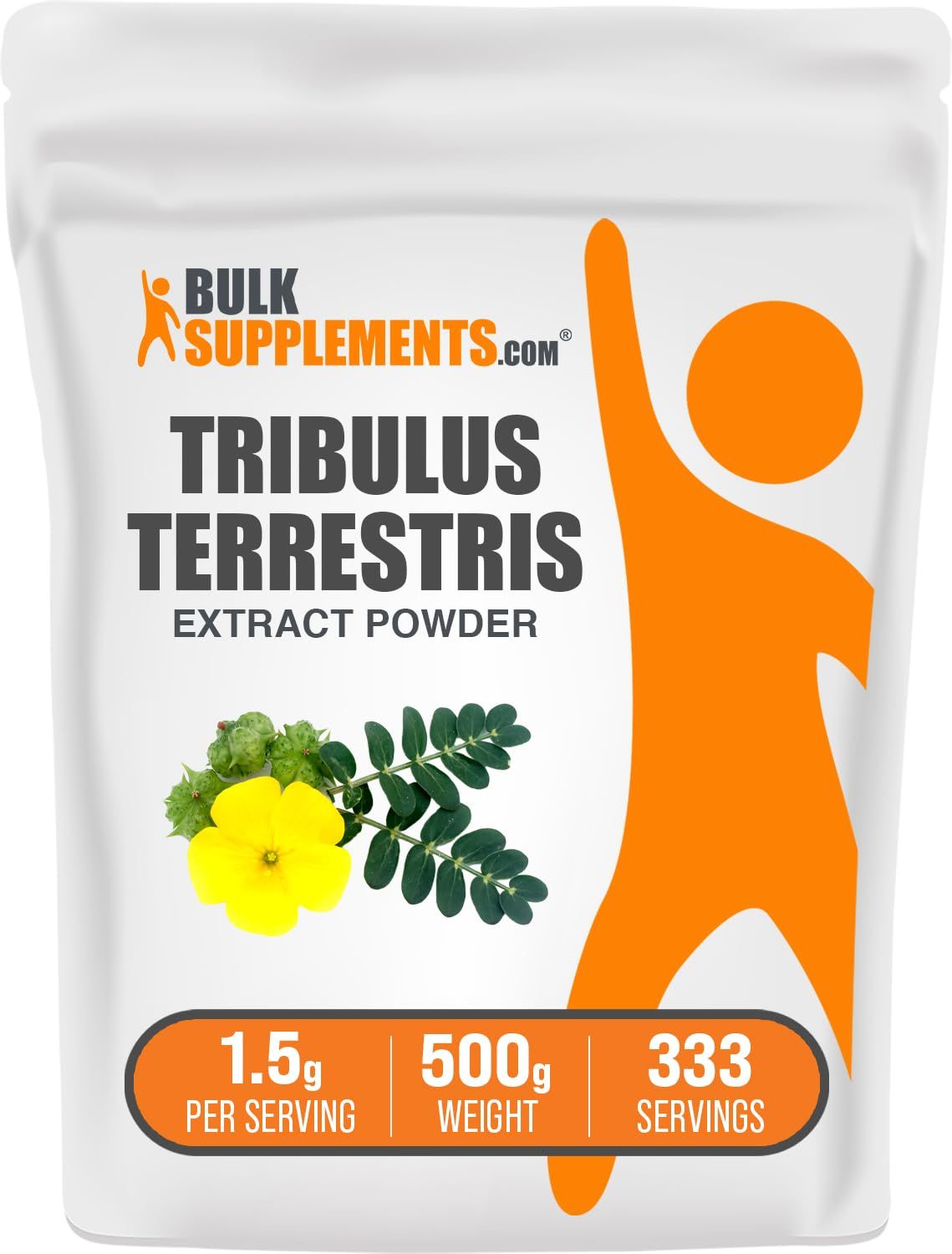 BulkSupplements.com Tribulus Terrestris Extract Powder - Tribulus Terrestris Supplements, Tribulus Terrestris Powder - Herbal Supplement, 1500mg per Serving, 500g (1.1 lbs) (Pack of 1)