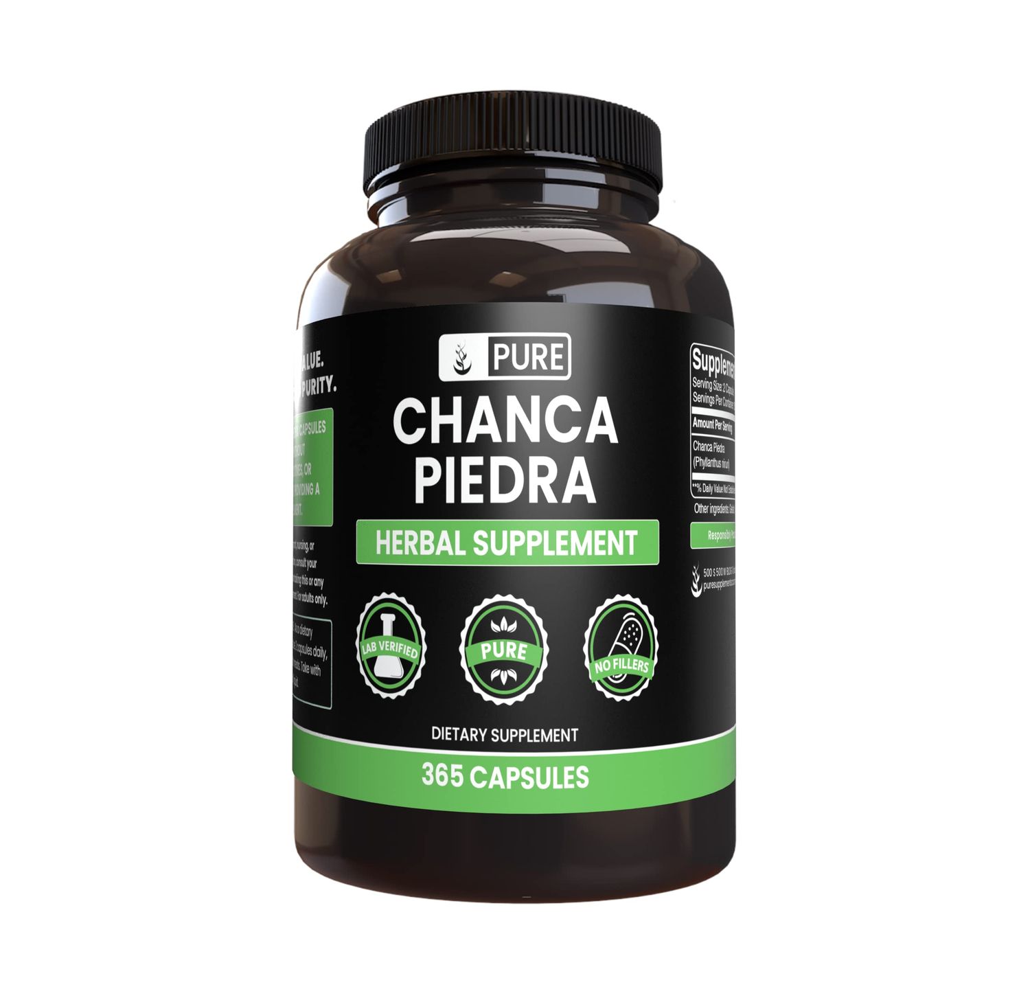 Pure Original Ingredients Chanca Piedra (365 Capsules) No Magnesium Or Rice Fillers, Always Pure, Lab Verified