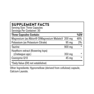 THORNE Heart Health Complex - with CoQ10, Taurine and Hawthorn - Coenzyme Q10 Supplement with Minerals, Amino Acids, and Botanicals - 90 Capsules
