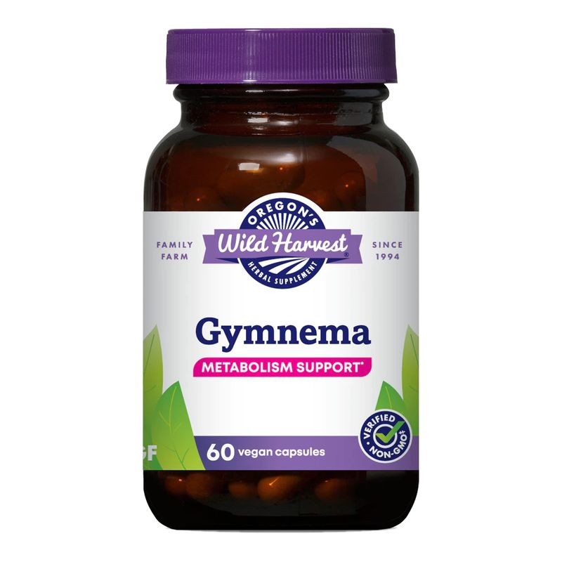 Oregon's Wild Harvest Gymnema Herbal Supplement Vegan Capsules, 60 Count