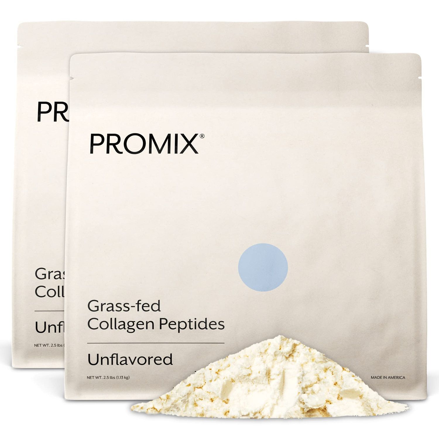 Promix Collagen Peptides, Unflavored - 5lb Bulk - Hydrolyzed Collagen Protein Promotes Healthy Skin, Bones, Joints &amp; Recovery Support - Add to Shakes, Smoothies, Beverages &amp; Baking recipes