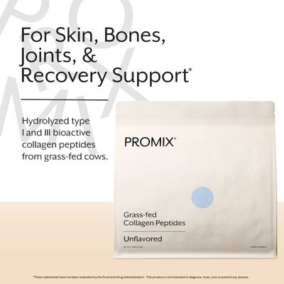 Promix Collagen Peptides, Unflavored - 5lb Bulk - Hydrolyzed Collagen Protein Promotes Healthy Skin, Bones, Joints &amp; Recovery Support - Add to Shakes, Smoothies, Beverages &amp; Baking recipes