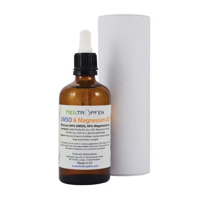 DMSO &amp; Magnesium Oil Mixture by Dr. Hartmut Fischer (3.4 Oz), Pharmaceutical Grade Ingredients, High Purity, Low Odor, Heiltropfen