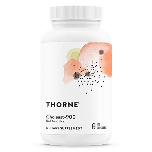 THORNE Choleast-900-900mg Red Yeast Rice Extract - Gluten-Free Supplement Supports Healthy Cholesterol Levels Already in a Normal Range, Heart &amp; Blood Pressure - 120 Capsules