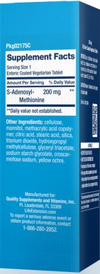 Life Extension Same, Mood, Joint &amp; Liver Support, Gluten-Free, Non-GMO, Vegetarian, 30 Tablets