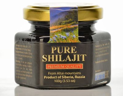 Pure Authentic Shilajit Siberian Mumijo Resin, 100 Grams, 3.5 OZ