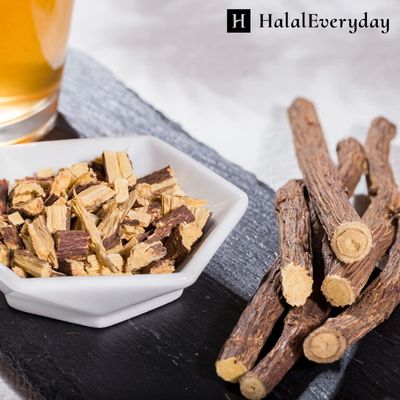 African Chew Sticks - Natural Licorice Root Sticks - 100 Grams (1/4 lb) Approximately 10-15 Sticks - Individual Sticks are 6-8 inches Long - All Natural, Vegan, Halal