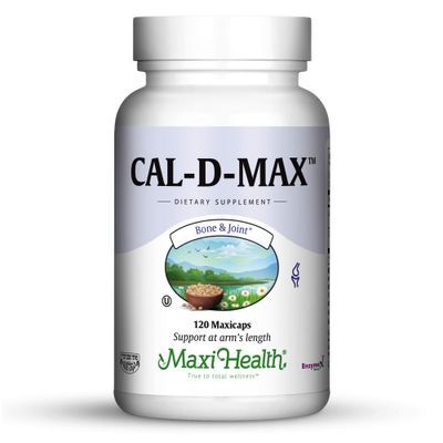 Maxi Health Cal-D-Max - Calcium Citrate - with Vitamin D3 - Bone Support - 120 Capsules - Kosher