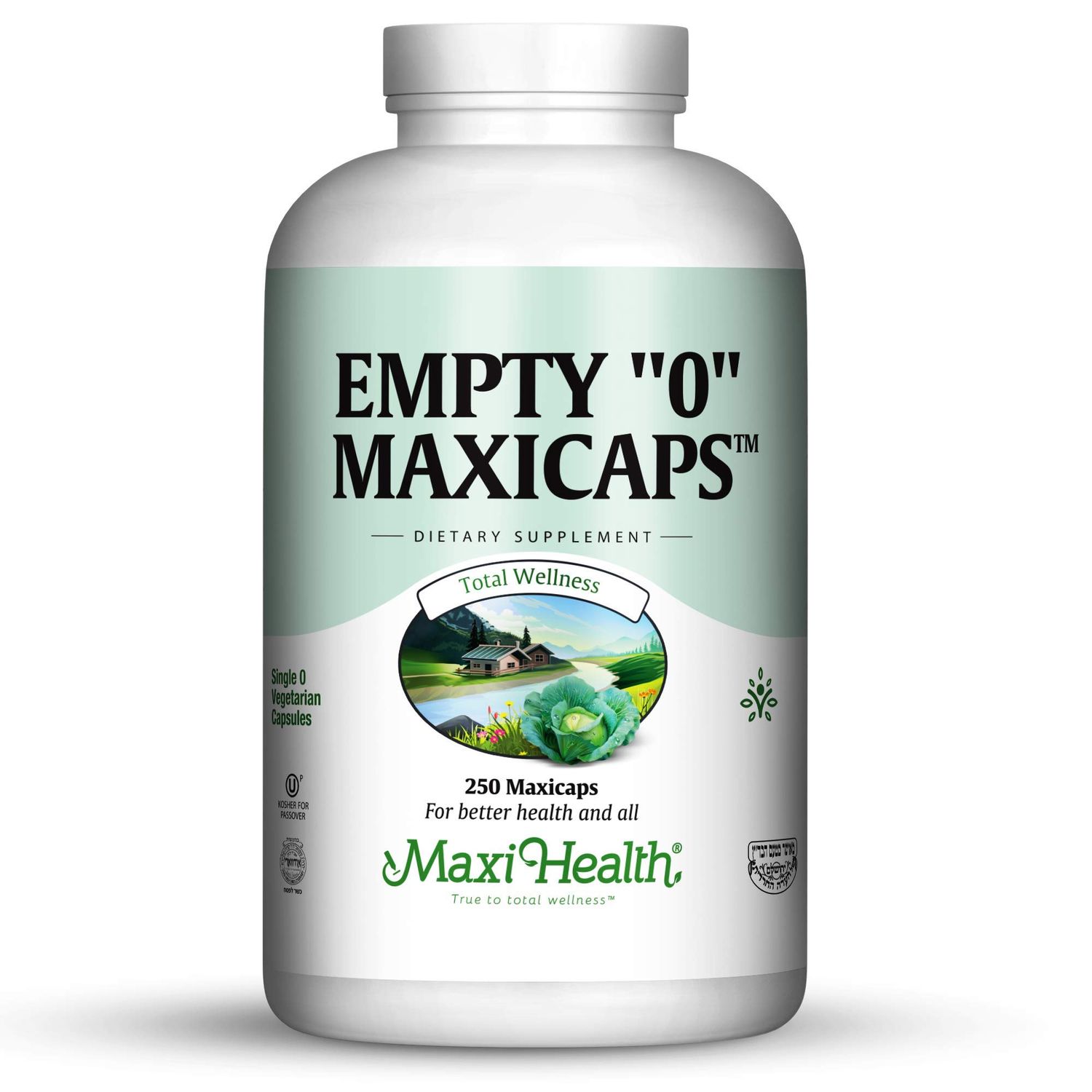 Maxi Health Empty Maxicaps Vegetarian Capsules, 250 Count