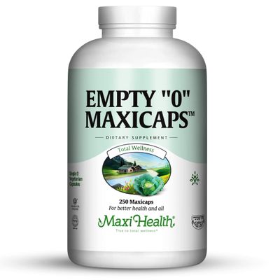 Maxi Health Empty Maxicaps Vegetarian Capsules, 250 Count