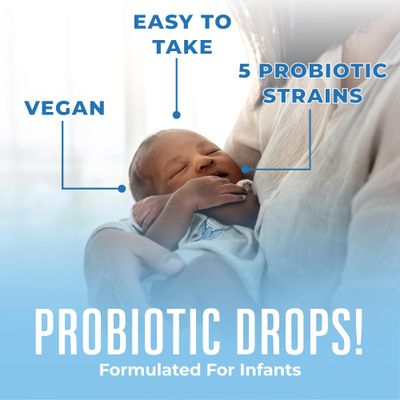 MaryRuth Organics USDA Organic Infant Liquid Probiotic Drops | Baby Essentials | Probiotics for Infants | Baby Probiotic Drops | Proprietary Probiotic Blend | Vegan | Non GMO | 125 Servings