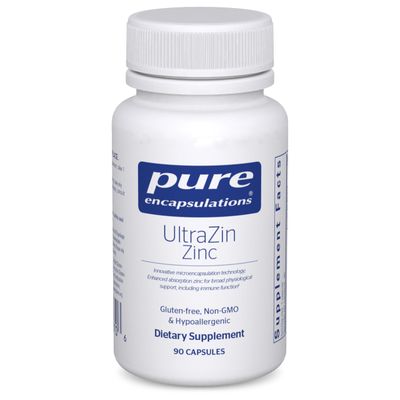 Pure Encapsulations UltraZin Zinc | Enhanced Absorption Mineral Support for Metabolism and Immune Health* | 90 Capsules