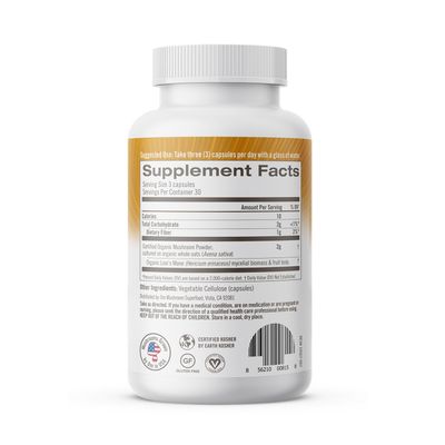 OM Mushroom Superfood Lion's Mane Mushroom Capsules Superfood Supplement, 90 Count, 30 Day Supply, Fruit Body and Mycelium Nootropic for Memory, Focus, Nerve Health and Immune Support