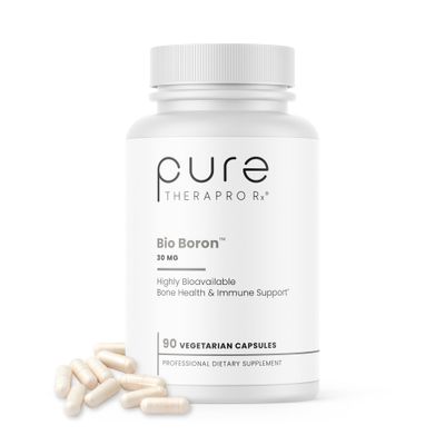 Pure TheraPro Rx Bio Boron, 30mg/Capsule, 90 Capsules, Bororganic Glycine Boron Supplements for Men &amp; Women, Vegan Mineral Supplements for Bones, Cardiovascular Function &amp; Immunity Support