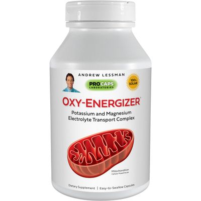 ANDREW LESSMAN Oxy-Energizer 60 Capsules - Combination of Two Vital Electrolyte-Minerals Potassium-Magnesium Aspartate-Citrate Complex to Support Optimum Cellular Energy Production. No Additives