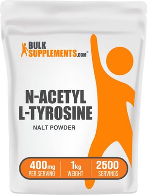 BulkSupplements.com N-Acetyl L-Tyrosine Powder -Tyrosine Supplement, NALT Powder - Amino Acid Supplement, Unflavored &amp; Gluten Free, 400mg per Serving, 1kg (2.2 lbs) (Pack of 1)