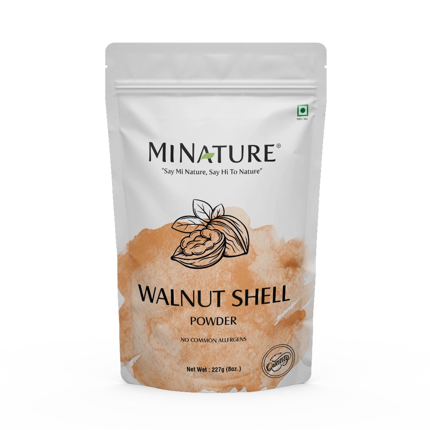 Natural Walnut Shell Powder with Resealable Zip Lock Pack, No Silica and Any Artificial Additives for Homemade Natural Scrub 227g, 1/2lbs, 8oz(packaging may vary)