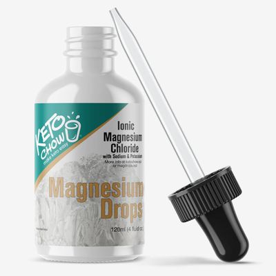 Keto Chow - Magnesium Drops - Ionic Magnesium Chloride w/Sodium, Potassium, Electrolytes - Trace Minerals Drops - Gluten Free, Sugar Free, Keto Friendly - from Utah&#39;s Great Salt Lake - 4 Fl Oz