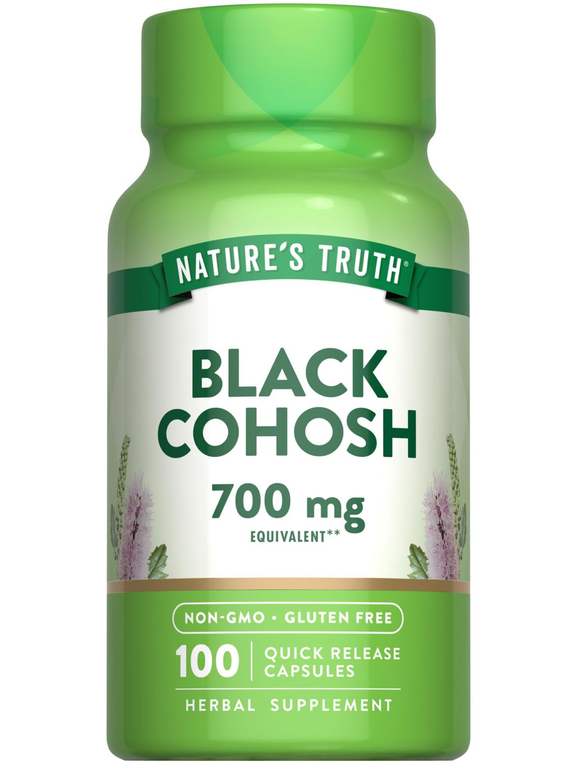 Nature&#39;s Truth Black Cohosh | 100 Capsules | Root Extract | Non-GMO &amp; Gluten Free Supplement