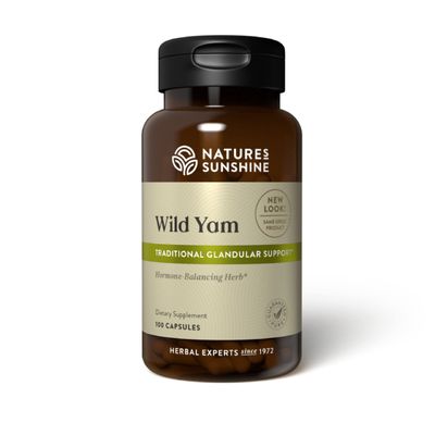 Nature&#39;s Sunshine Wild Yam, 100 Capsules | Supports and Balances the Female Glandular System