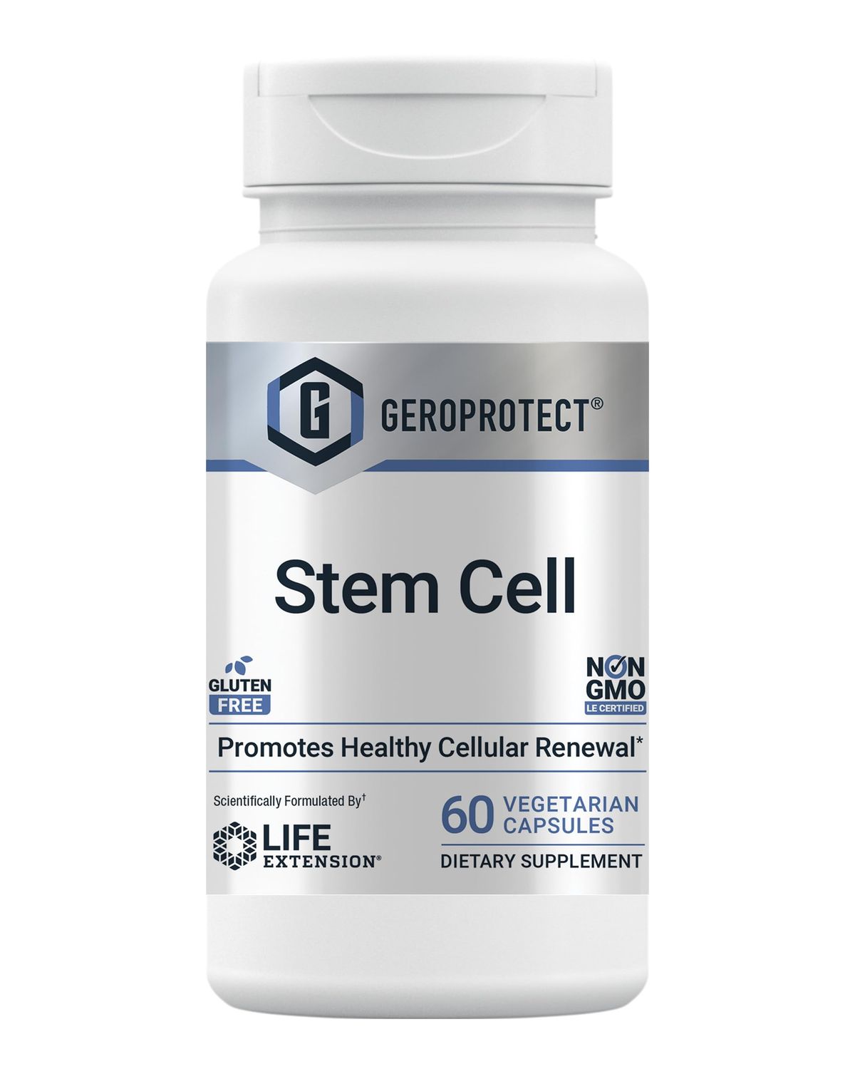 Life Extension GEROPROTECT Stem Cell, Promotes Healthy Cellular Renewal, kokum Extract, Passion Fruit Extract, Trans-resveratrol, Gluten Free, Non-GMO, Vegetarian, 60 Capsules
